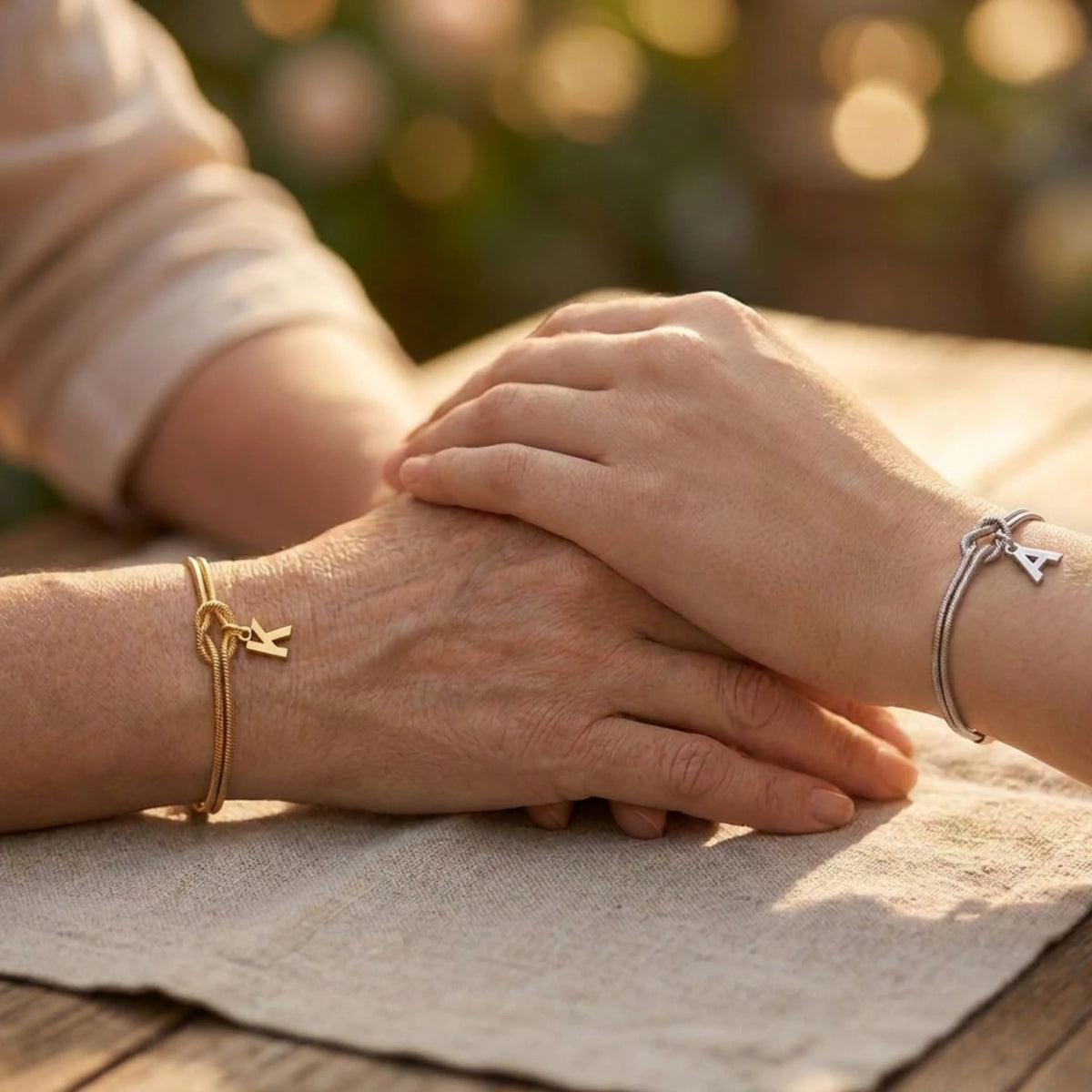 Forever Knot Bracelet with Initial Charm