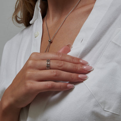 Double Oval Beads Ring