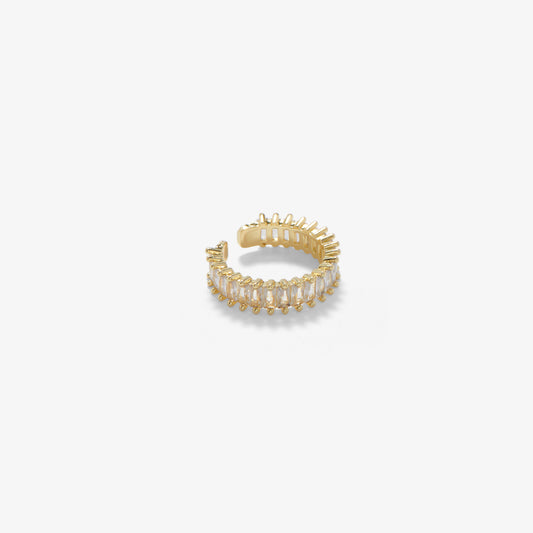 Cubic Zirconia Cuff Ring