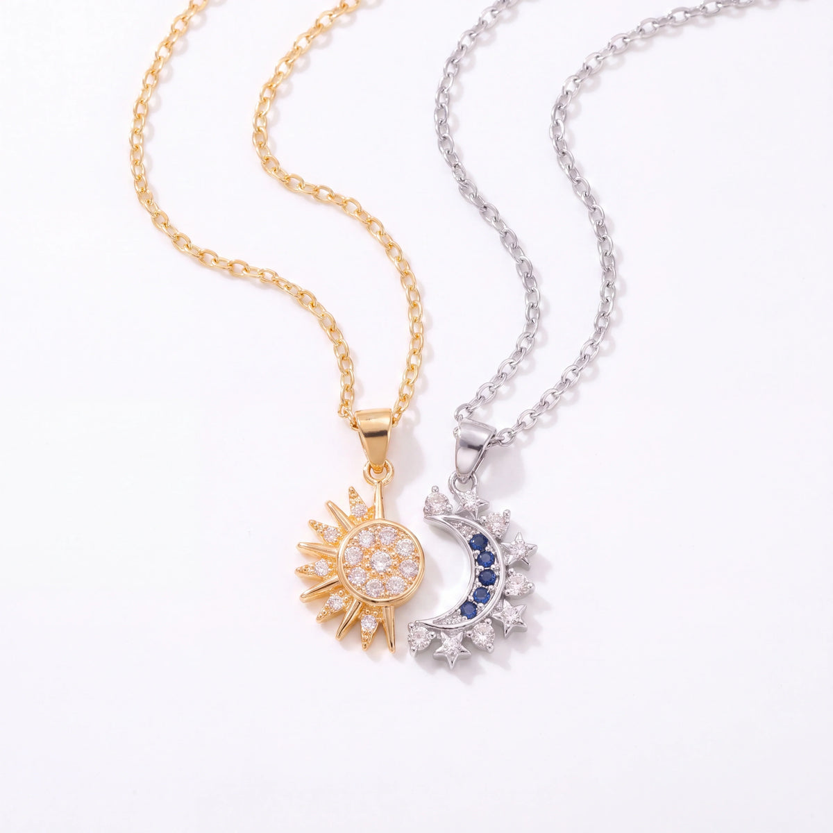 Sun and Moon Matching Necklace