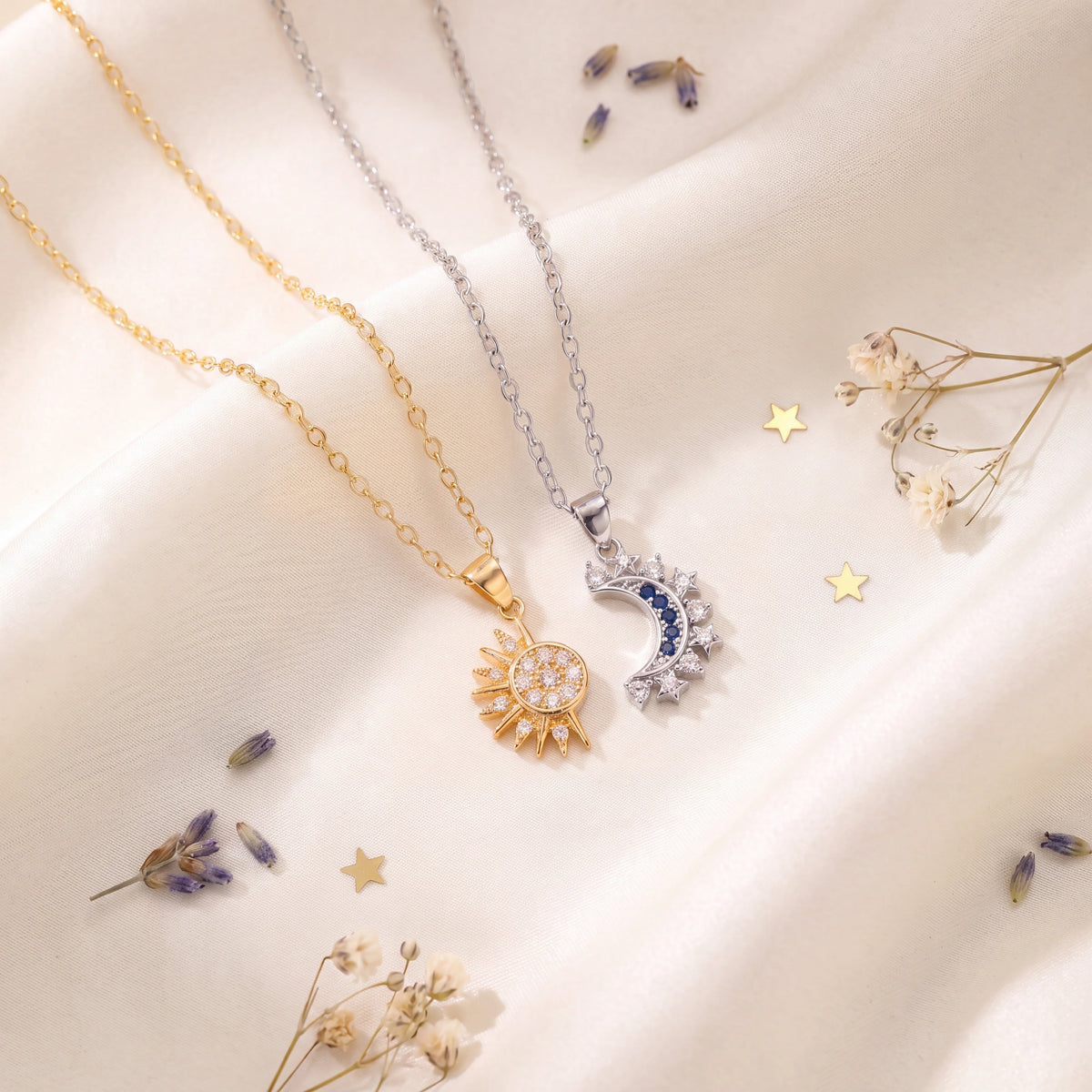 Sun and Moon Matching Necklace