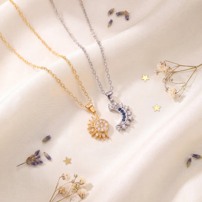 Sun and Moon Matching Necklace